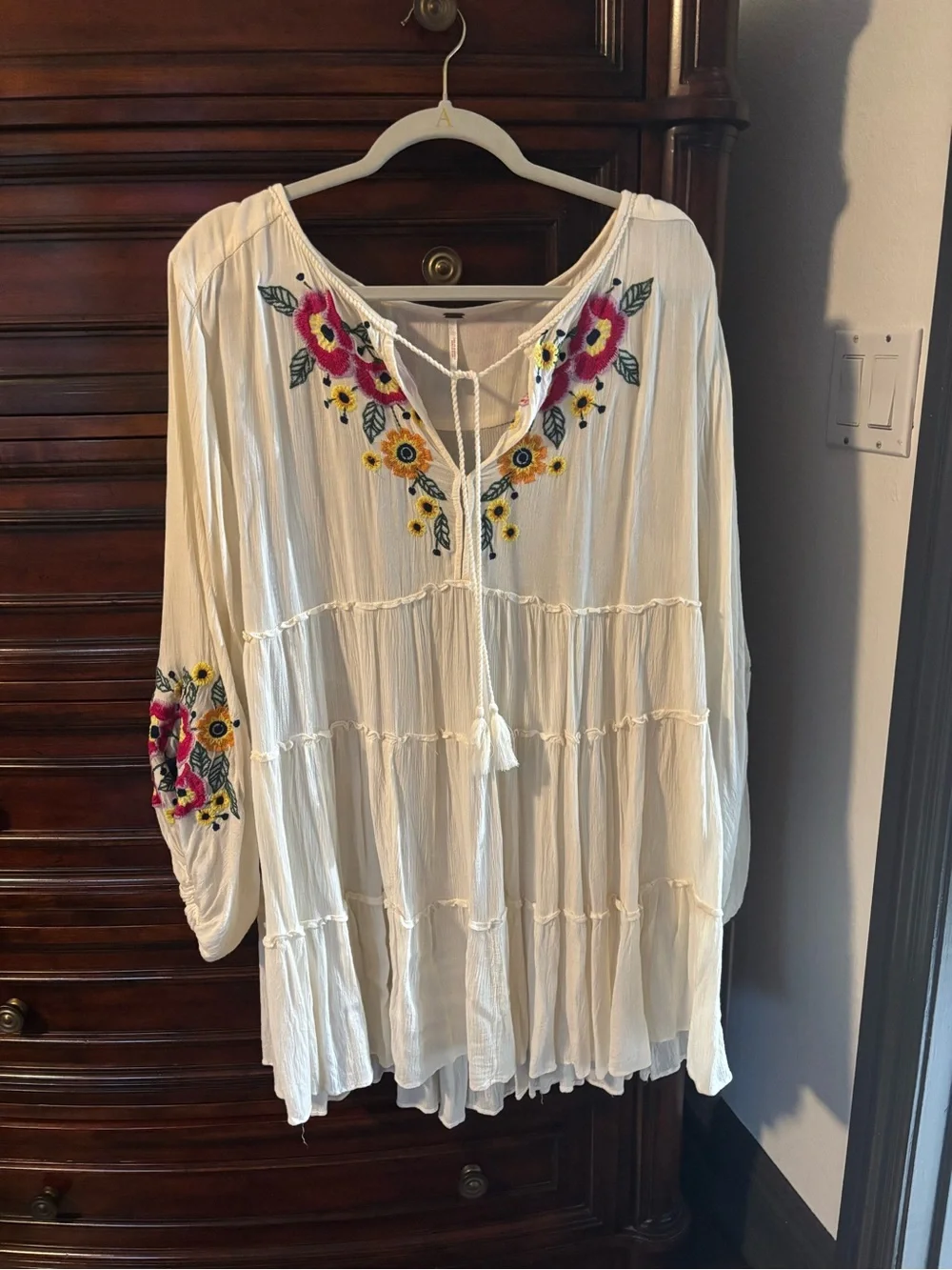 Free People Dress w/Floral Embroidery
